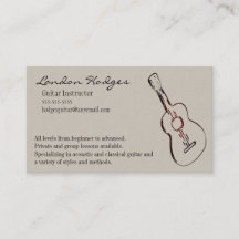 Acoustic Guitar Business Card Template