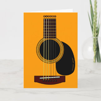 acoustic guitar card