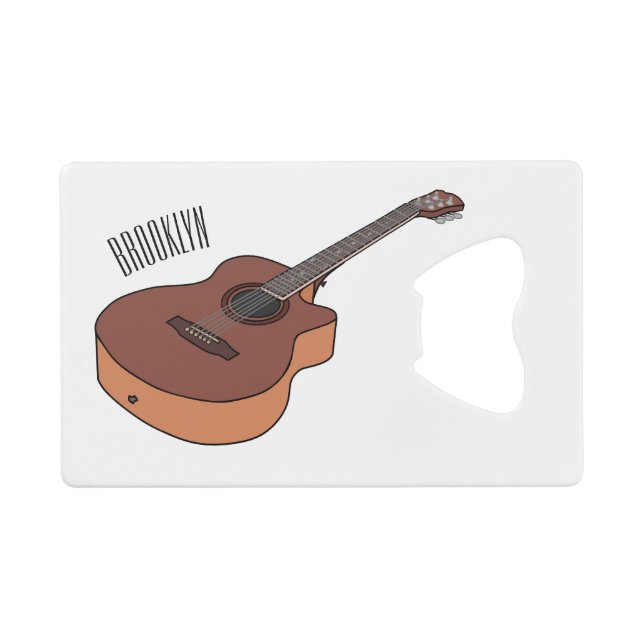 Acoustic guitar cartoon illustration  (Front (Horizontal))