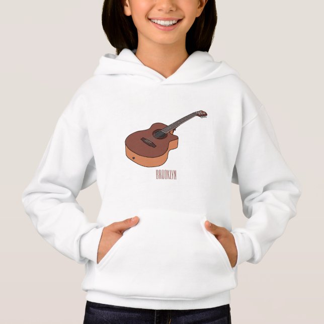 Acoustic guitar cartoon illustration  (Front)