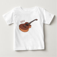 Acoustic guitar cartoon illustration