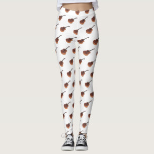 Acoustic guitar cartoon illustration  leggings
