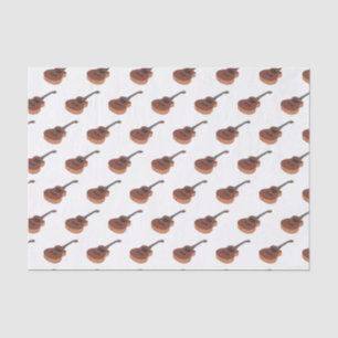 Acoustic guitar cartoon illustration  tissue paper