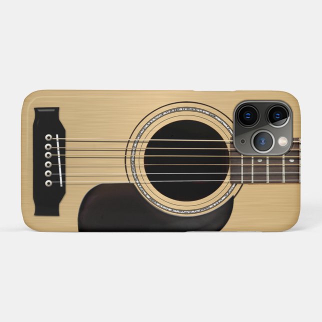 Acoustic Guitar Case-Mate iPhone Case (Back (Horizontal))
