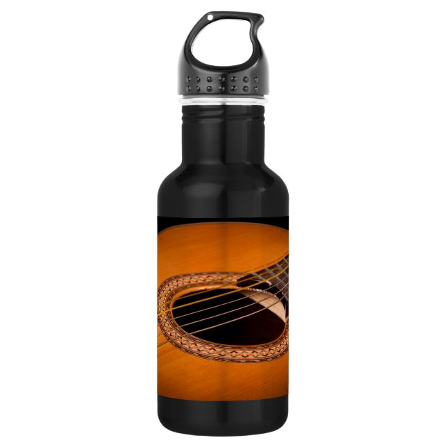 Acoustic Guitar Closeup 532 Ml Water Bottle (Front)