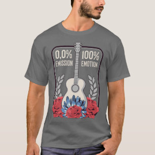 Acoustic Guitar Clothing Rose100 Emotion Funny Mus T-Shirt