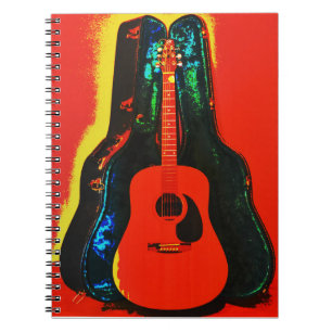 Acoustic Guitar Colourful Poster Art Journal Spira