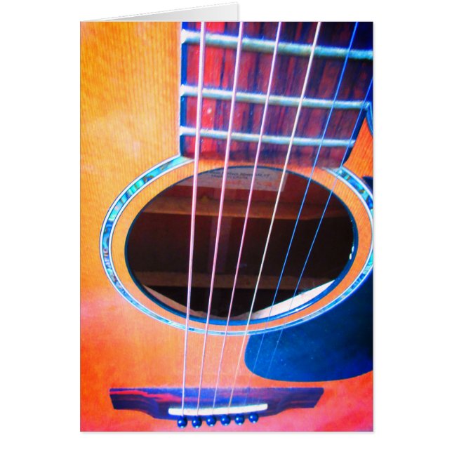Acoustic Guitar Colours of Music Pop Art (Front)