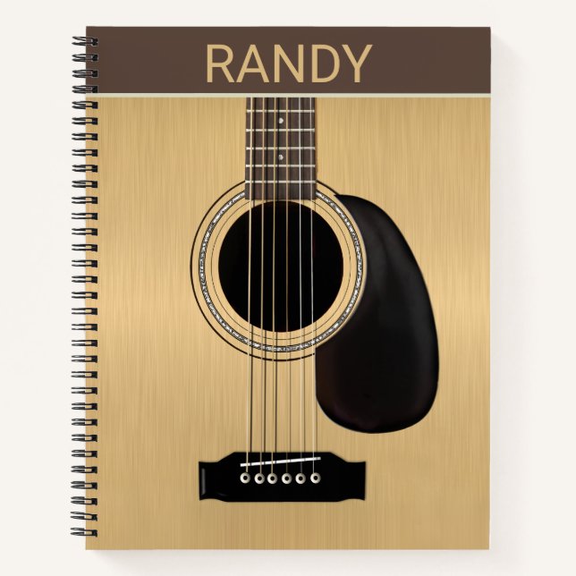 Acoustic Guitar Custom Notebook (Front)