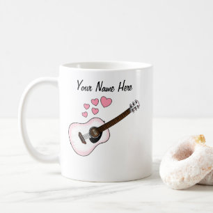 Acoustic Guitar Custom Wedding Mug Guitarist
