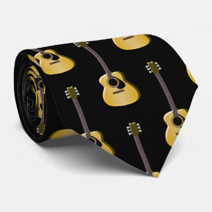 Acoustic Guitar Design Black Tie