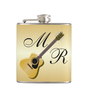 Acoustic Guitar Design Hip Flask