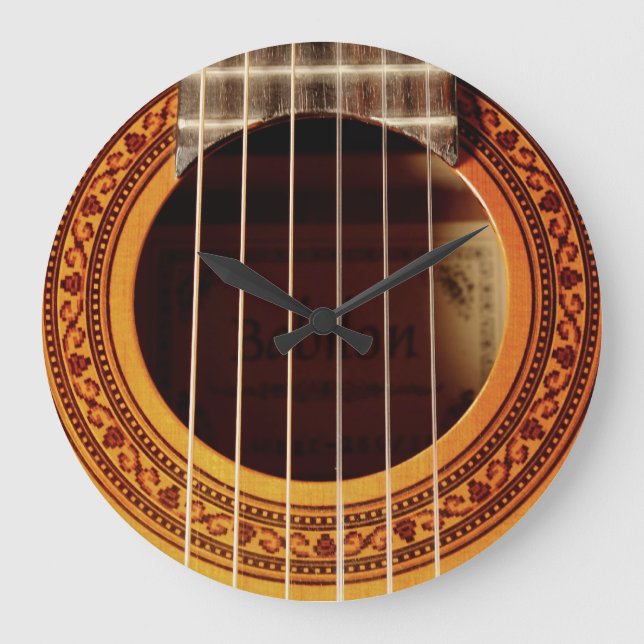 Acoustic Guitar Detail Large Clock (Front)