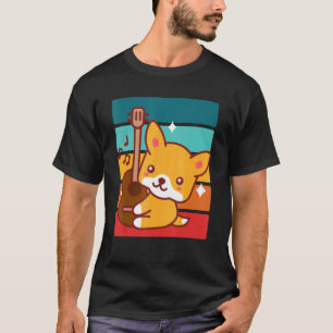 Acoustic Guitar Dog for Guitarist Music Artist Sti T-Shirt