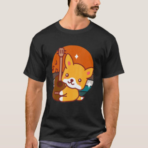 Acoustic Guitar Dog for Guitarist Music Artist Sun T-Shirt