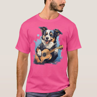 Acoustic Guitar Guitarist Dog Playing Acoustic Gui T-Shirt