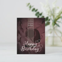 Acoustic Guitar Happy Birthday Card