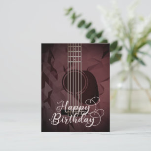 Acoustic Guitar Happy Birthday Card