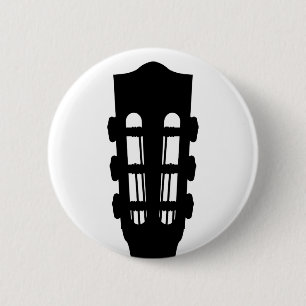 Acoustic Guitar Head Button Badge