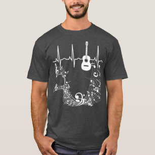 Acoustic Guitar Heartbeat Guitar Musician T-Shirt