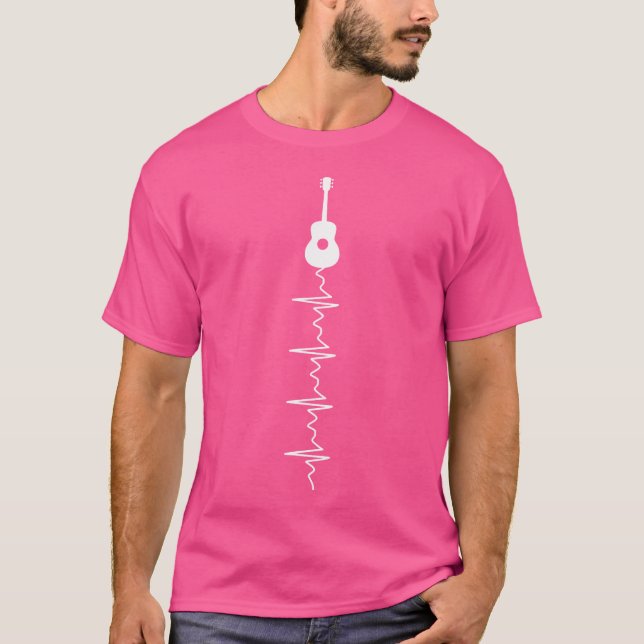 Acoustic Guitar Heartbeat Shirt For Men'S Women'S  (Front)