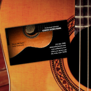 Acoustic Guitar Instructor Business Card