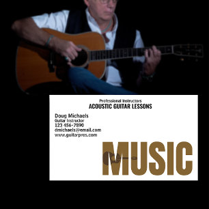 Acoustic Guitar Instructor Business Card