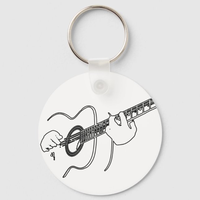acoustic guitar key ring (Front)