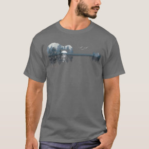 Acoustic Guitar Lake Music Guitarist Musician Men T-Shirt
