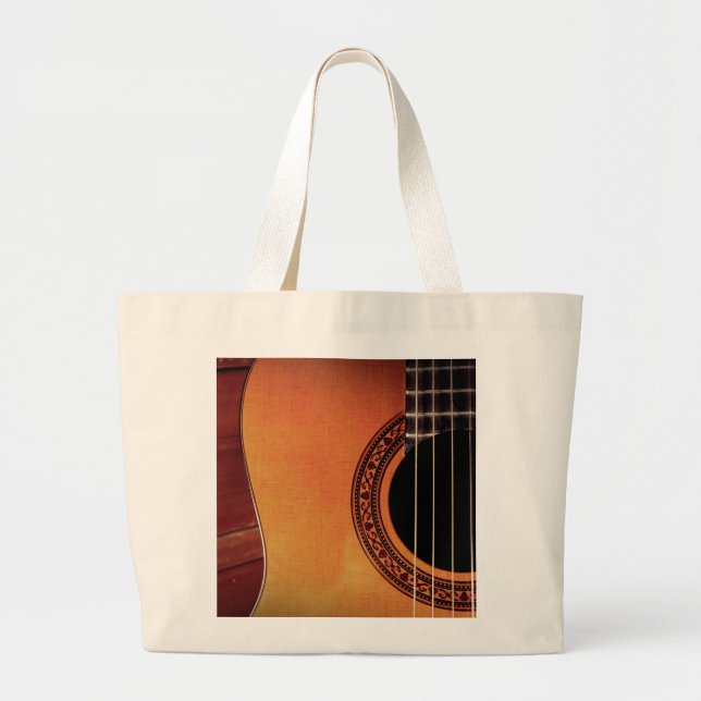 Acoustic Guitar Large Tote Bag (Front)