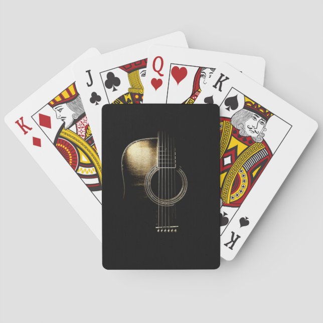 Acoustic Guitar Lite Playing Cards (Back)