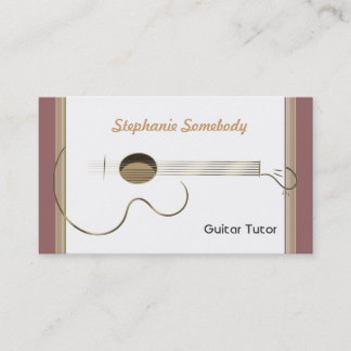 Acoustic Guitar Logo Business Card Template
