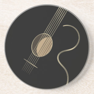 Acoustic Guitar Logo Coaster