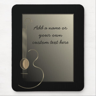 Acoustic Guitar Logo Design Mousepad