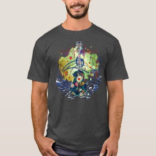 Acoustic Guitar Lover Musical Notes Heartbeat Guit T-Shirt