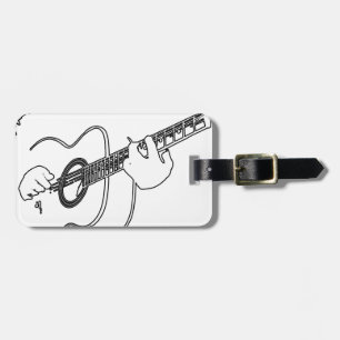 acoustic guitar luggage tag