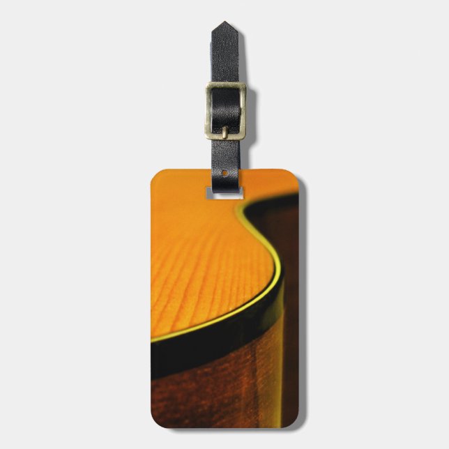 Acoustic Guitar Luggage Tag (Front Vertical)