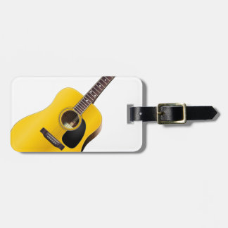 acoustic guitar luggage tag
