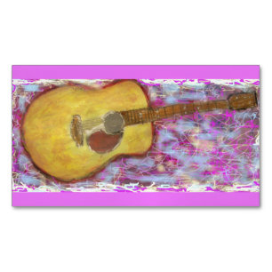 Acoustic Guitar Magnetic Business Card