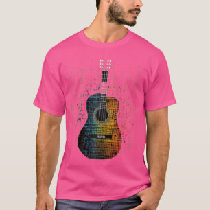 Acoustic Guitar Matrix Style Player Guitarist Band T-Shirt