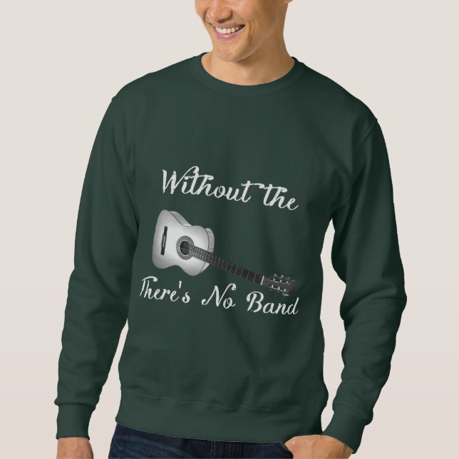 Acoustic Guitar Men’s Basic Dark Sweatshirt (Front)