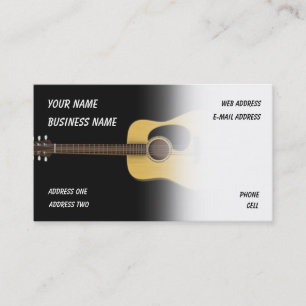 Acoustic Guitar - Music Business Card