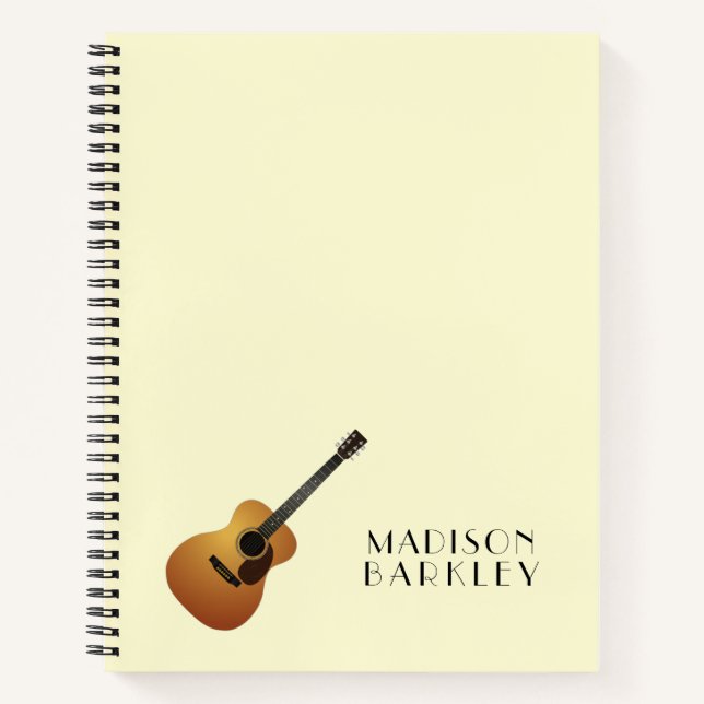 Acoustic Guitar Music Teacher Notebook (Front)