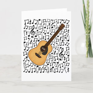 Acoustic Guitar Musical Notes Guitarist Musician