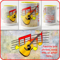 Acoustic Guitar & Musical Notes -