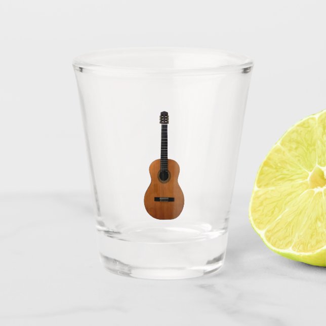 Acoustic Guitar Musical Shot Glass (Front)