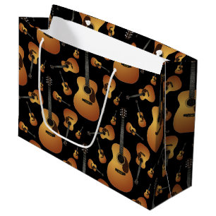 Acoustic Guitar Musician Music Teacher Large Gift Bag