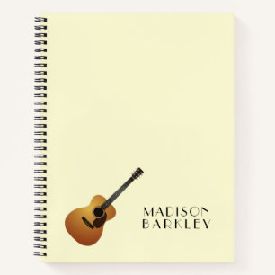 Acoustic Guitar Musician Music Teacher Notebook