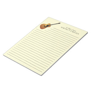 Acoustic Guitar Musician Music Teacher Notepad