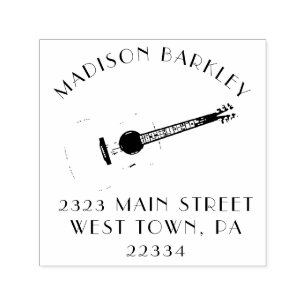 Acoustic Guitar Musician Music Teacher Self-inking Stamp